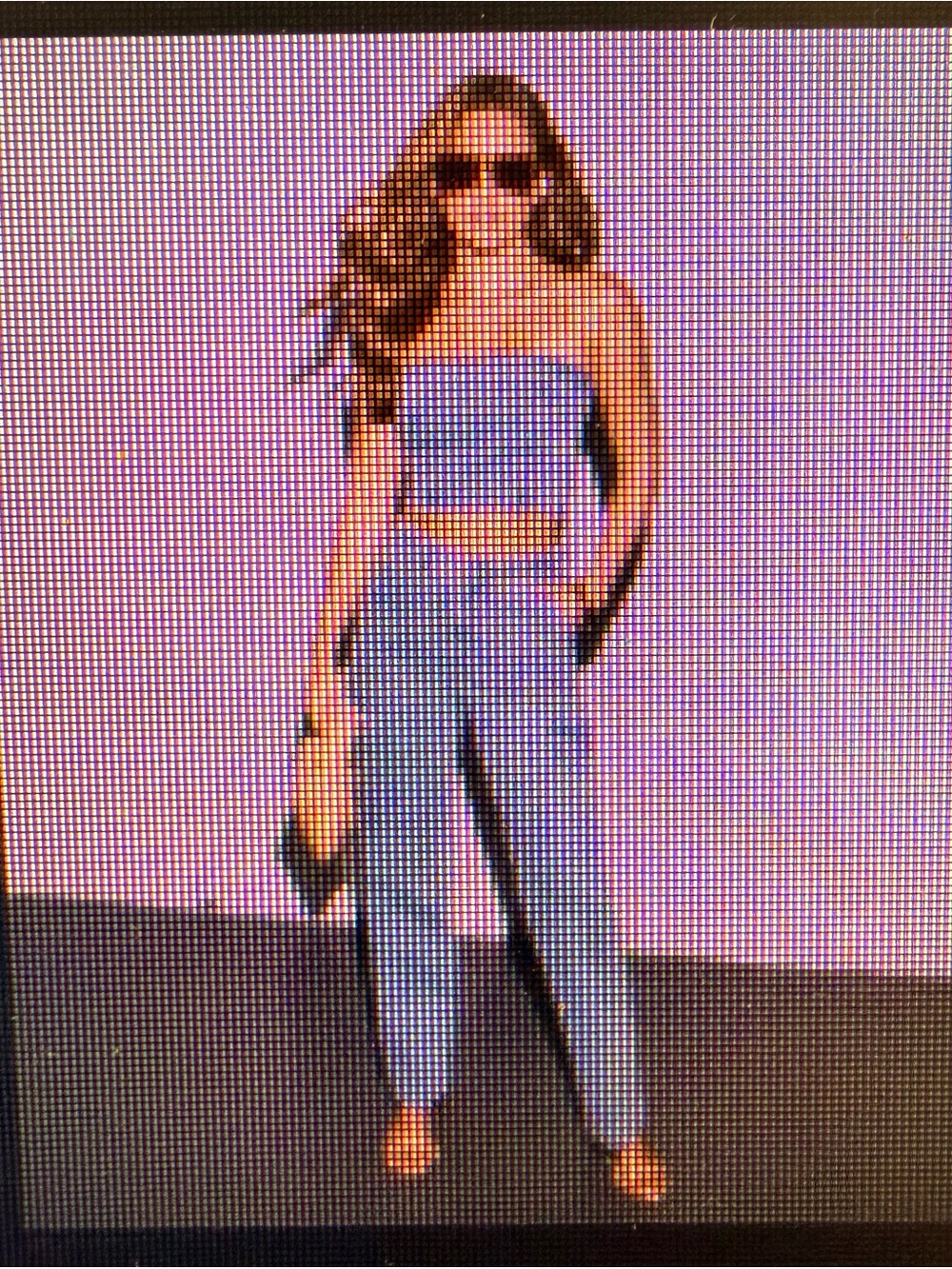 Vici Blue Strapless denim crop - maya